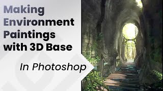 Making environment paintings with 3D base  photoshop [upl. by Norrag123]