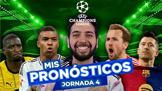 PRONÓSTICOS UEFA CHAMPIONS LEAGUE ⚽️🏆  JORNADA 4  APUESTAS DEPORTIVAS  FUTBOL EUROPEO [upl. by Nancy]