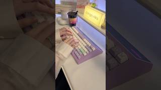 🍧cyberboard • ice kachang switches • milkyway frieren keycaps asmr keyboard setup shorts [upl. by Jorgan]