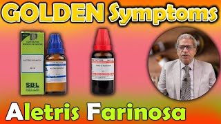 Golden Symptoms of Aletris Farinosa  Dr P S Tiwari [upl. by Tterab245]