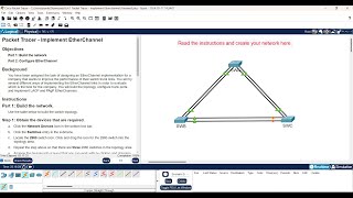 641 Packet Tracer – Implement Etherchannel [upl. by Libenson]