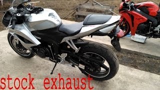 honda cbr600rr 08 exhaust sound mufler with a big hole раздушенный глушитель [upl. by Vita529]