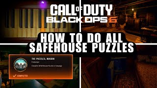 HOW TO SOLVE ALL SAFEHOUSE PUZZLES  Call of Duty Black Ops 6 Campaign [upl. by Nylirrej]