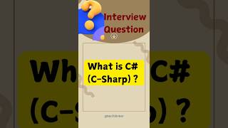 1 What is C  Interview QuestionCSharp shorts csharp interview [upl. by Luke]