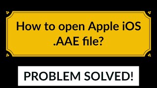 How to open Apple iOS AAE file [upl. by Norrab]