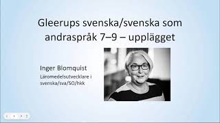 Gleerups svenska och svenska som andraspråk 79 digitalt läromedel  upplägg [upl. by Nahem896]