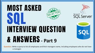 SQL Interview Questions amp Answers  Part 9  SQL query to list employee and manager name [upl. by Davita901]