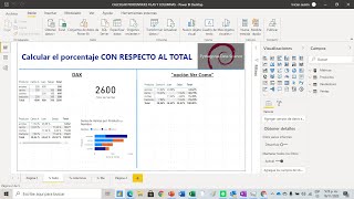 CALCULAR PORCENTAJES RESPECTO A FILAS Y COLUMNAS EN MATRIZ Y EN TABLAS DE POWER BI [upl. by Gertie]