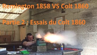 Colt 1860 VS remington 1858 cal 44PN uberti à 25m  partie 23  essai du colt 1860 [upl. by Ammon]