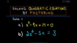 ❖ Solving Quadratic Equations by Factoring  Basic Examples ❖ [upl. by Thorbert]