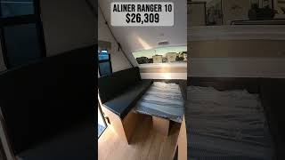 2023 Aliner Ranger 10 Front Kitchen A Frame Trailer Tour  Beckleys RVs [upl. by Bautram694]