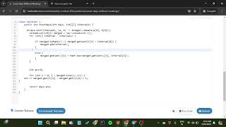 100311 Count Days Without Meetings  LeetCode Weekly contest 400 Solution  Java Code [upl. by Ennaoj831]