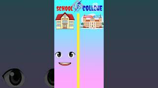 School vs college shorts video facts [upl. by Frere210]