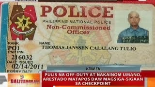 BT Pulis na offduty at nakainom sa Malabon arestado nang magsigasigaan sa checkpoint [upl. by Aretina]