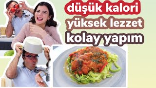 kabak spagetti nasıl yapılır fit yemek tarifi feat BABİŞ gün27 [upl. by Ycram]