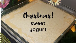 how to make sweet yogurt3 ingredient sweet yogurtoven bake sweet yogurt with condensed milk [upl. by Haskel]