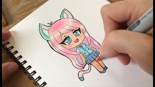 Practicing drawing with Copic marker 1 [upl. by Warms20]