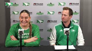 UND Volleyball  St Thomas Postgame  102624 [upl. by Annahgiel455]