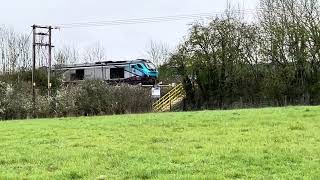 Transpennie express nova 3 going to long marston 5Q94 at stoke works junction 28032024 [upl. by Silbahc]