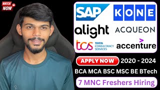 7 Companies Hiring Freshers  2020 To 2024 Batch  Apply Now [upl. by Terza]