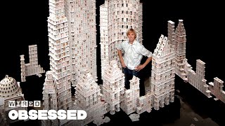 How This Guy Stacks Playing Cards Impossibly High  Obsessed  WIRED [upl. by Loreen]