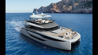 Prestige M8 Power Catamaran  New Prestige Yachts Model [upl. by Yelrebmyk]