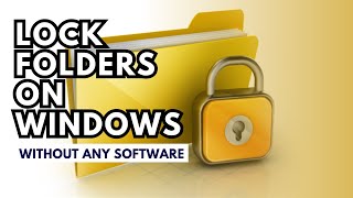 Folders Lock කරමු  Lock Folders on Windows 1011 Without any Software  Using cmd  Sinhala  2024 [upl. by Namie]