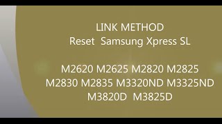 Fix firmware reset Samsung SL M 2620 2625 2820 2825 2830 2835 3320ND 3325ND 3820D 3825D LINK METHOD [upl. by Anjela]