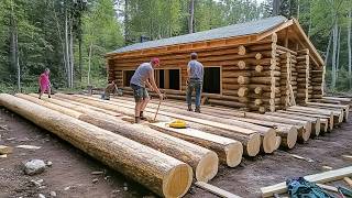 Family of 7 Builds Amazing LOG HOUSE in Alaska in 2 Years  Start to Finish by MontanaHaven [upl. by Yanahs]