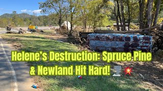 Exploring Tropical Storm Helenes Destruction in Spruce Pine amp Newland NC  Aftermath Tour [upl. by Enier453]