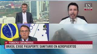 Brasil exige pasaporte sanitario en aeropuertos [upl. by Aimat]