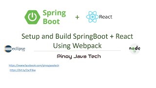 Live Coding SetupBuild Springboot  React using Webpack in easy steps 2020 [upl. by Lapotin]