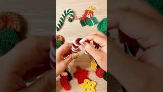 Bastones navideños tejidos crochet aprendeatejer manualidades navidad merrychristmas [upl. by Eirameinna]