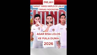 sarat timnas indonesia untuk lolos ke piala dunia 2026 timnas football pialadunia pssi short [upl. by Auqcinahs]