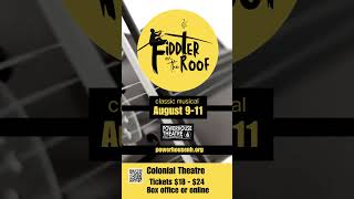 Behind the scenes at FIDDLER ON THE ROOF presented by Servant Stage SSCFiddler FiddlerOnTheRoof [upl. by Penrose]