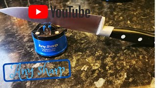 WORLDS BEST KNIFE SHARPENER Product review and how to use Any sharp knife sharpener cheflife [upl. by Kobe]