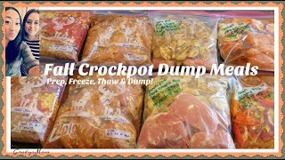 Fall Crock Pot Freezer Meals  Dump amp Go  Set It amp Forget It [upl. by Janey148]