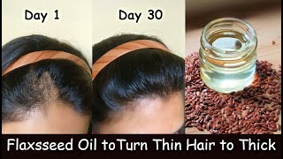 She Applied Flaxseed Oil amp Turn Thin Hair to Thick Hair in 30 Days  Double Hair Growth amp Long Hair [upl. by Magdala]