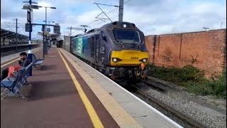 DRS 88005 passes through Rugby working an Intermodal 231024 [upl. by Madlen]