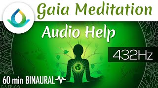 Gaia Meditation Audio Help ◑ 60 Min Binaural Beats ❁ 432 Hz [upl. by Udenihc]