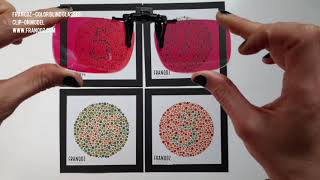 Clip On Color Blind Glasses FRANQOZ  Unboxing video and Ishihara Test  Color Blindness [upl. by Marron573]