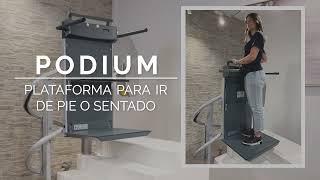 Plataforma salvaescaleras para subir de pie PODIUM [upl. by Mikael484]