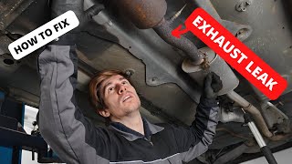 How To Fix an Exhaust Leak symptoms sound and repair cost [upl. by Compte]