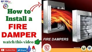 Fire Damper Installation  How To Install a Fire Damper  Fire Damper  HVAC System By MEP Tech Tips [upl. by Jollenta]