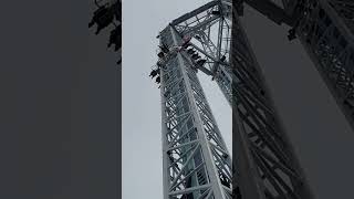 Happy Mothers Day 85yearold grandma on Supreme Scream at Knotts Berry Farm [upl. by Hgiellek920]