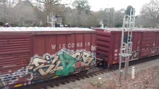 Waxhaw Christmas Parade Freight Train 1 December 11th 2016 [upl. by Tjaden]