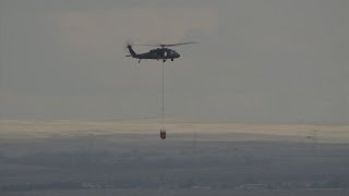 Raw National Guard helicopters training for wildfires [upl. by Lienahs]