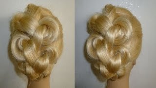 Easy FrisurenZopffrisurFlechtfrisurHochsteckfrisurBraided High Bun HairstylesPeinados [upl. by Nyliret629]