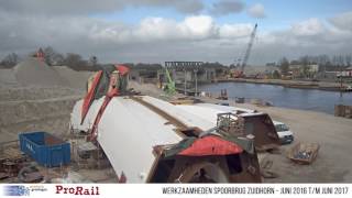 Timelapse opbouw Spoorbrug Zuidhorn [upl. by Eiltan486]