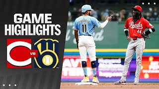 Reds vs Brewers Game Highlights 81024  MLB Highlights [upl. by Aynav]